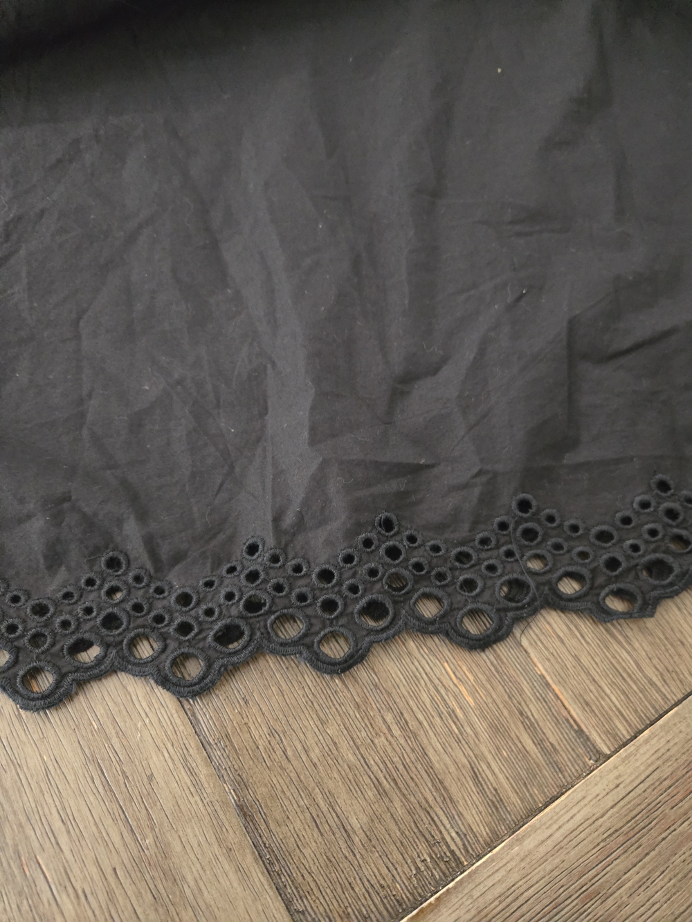 NWT Time and Tru Black Strapless Eyelet Tiered Midi Dress Sizes XS S M L XL - Picture 6 of 13